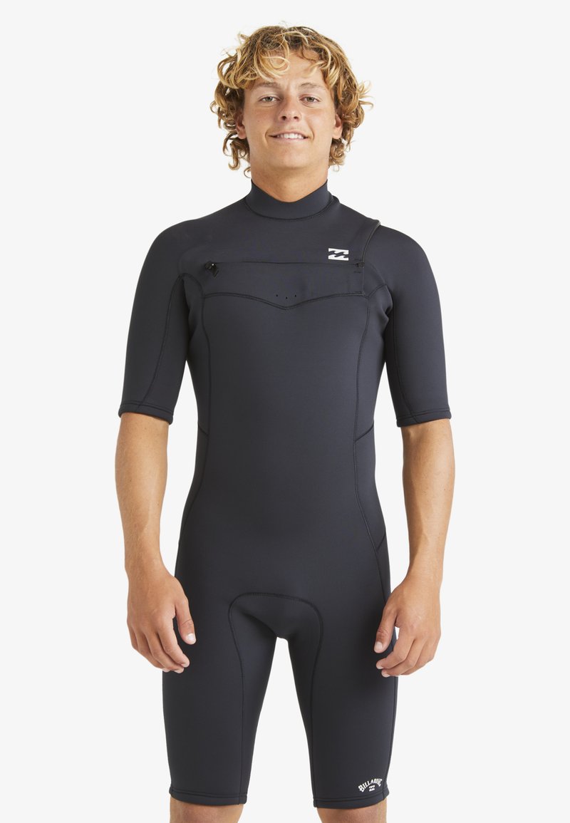 Billabong ABSOLUTE NATURAL-CHEST ZIP SHORT SLEEVES - Wetsuit - blk