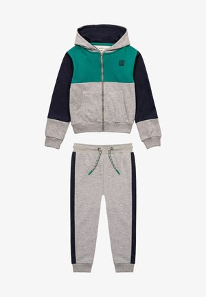 SET - Sweater met rits - grey green
