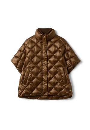 Stefanel, JACKET WITH HIGH-NECK ZIP. - Chaqueta de entretiempo - bronze brown
