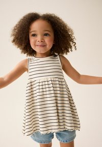 Next REGULAR FIT - Pletené šaty - black white stripe