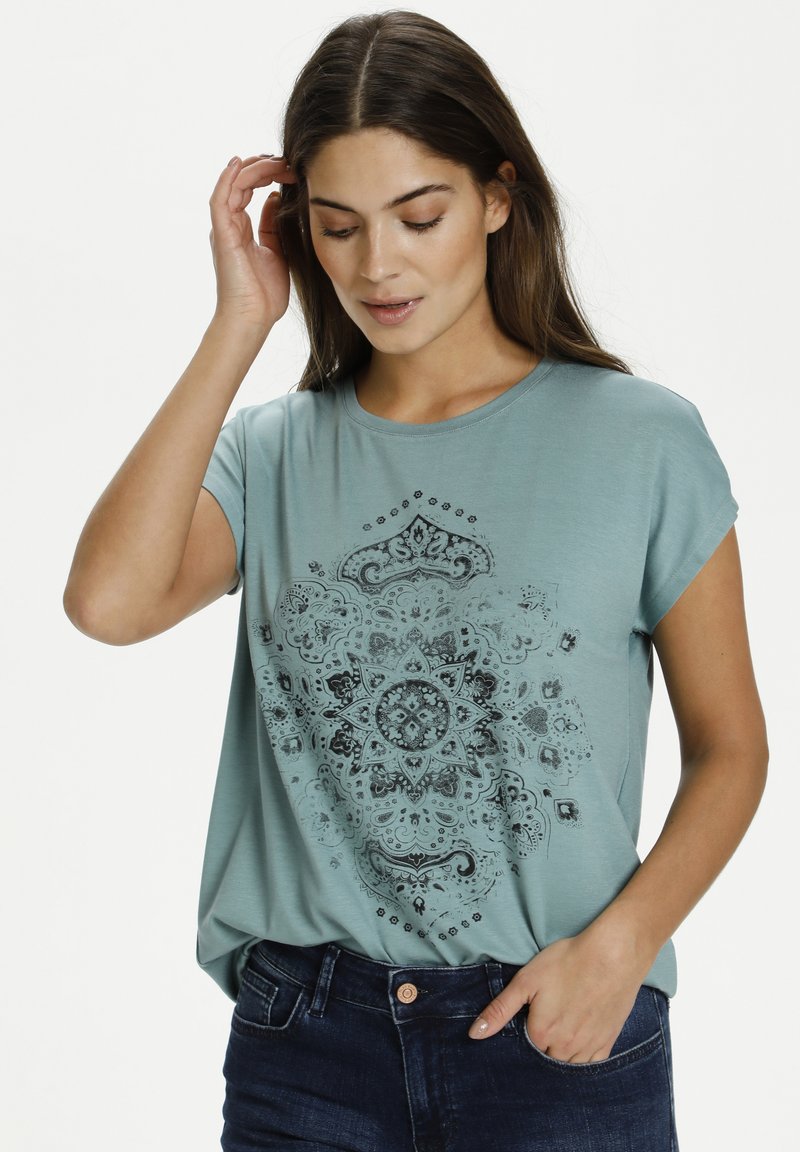 Kaffe T-shirt print - trellis