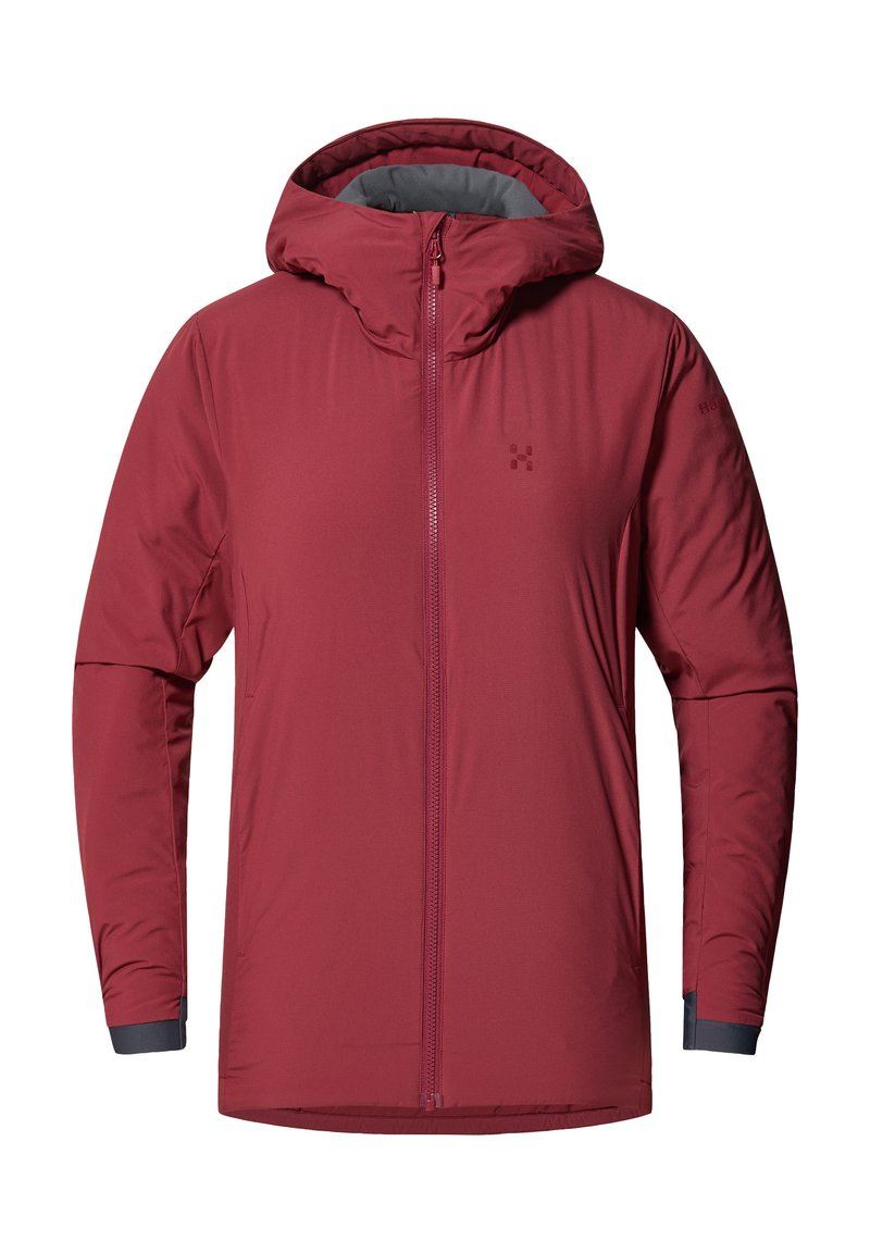 Haglöfs STEPP MIMIC ALERT HOOD - Outdoor jacket - carmine red/dark red ...