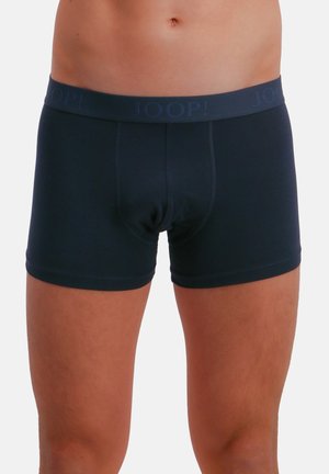Tmavě modré boxerky z jemné látky s širokým elastickým pasem zdobeným logem „JOOP!“. Elegantní design s přiléhavým střihem.