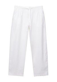 LINEN BLEND JOGGERS - Bukser - white