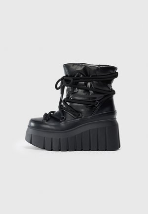 Gležnjače s platformom - black