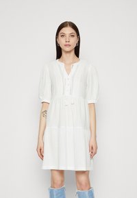 Vero Moda VMNATALI 2/4 SHORT DRESS - Skjortklänning - snow white