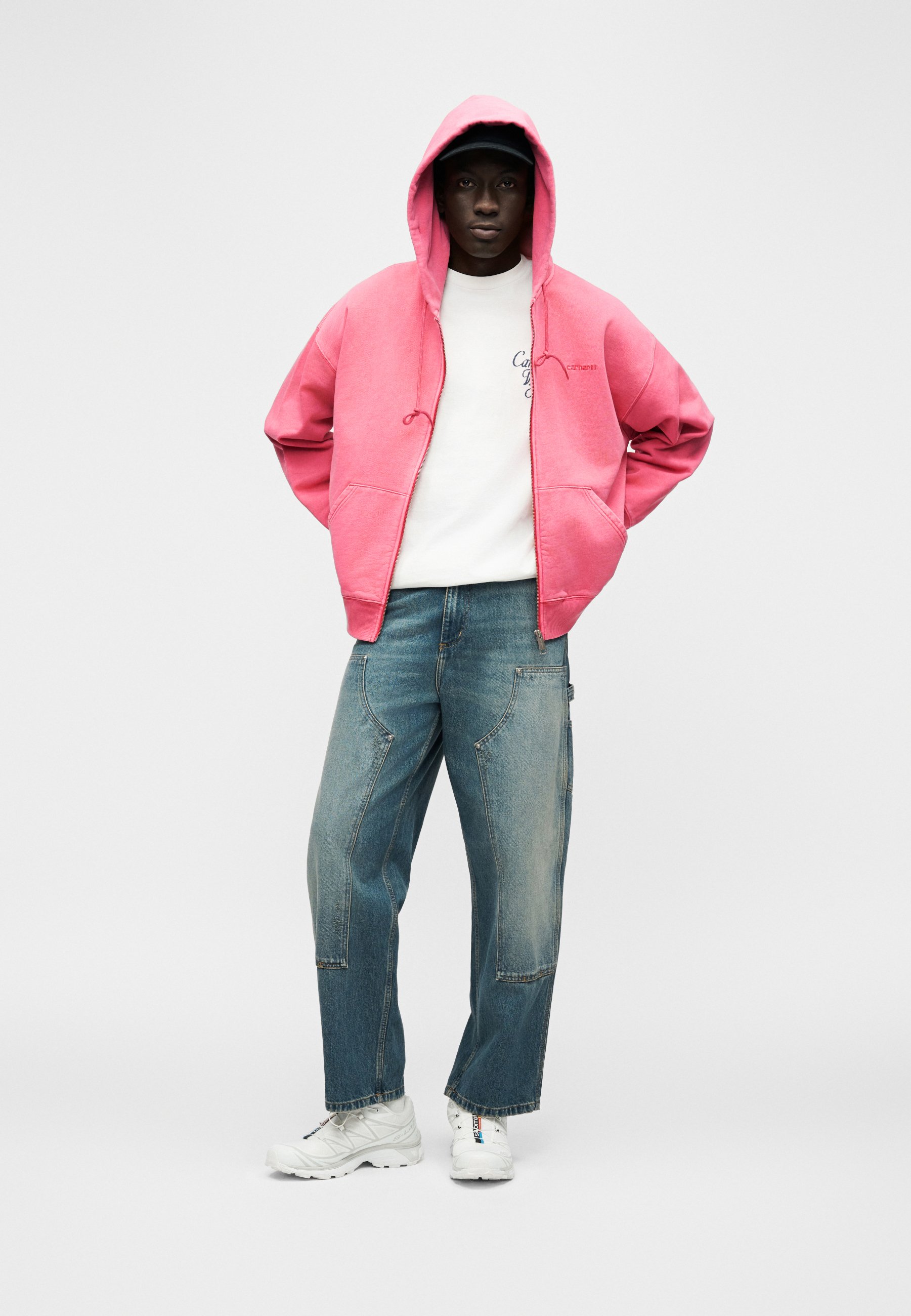 Carhartt WIP HOODED BENTON JACKET - Zip-up sweatshirt - primrose