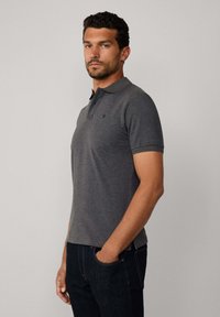 Hackett London SLIM FIT LOGO - Polokošeľa - dark grey marl