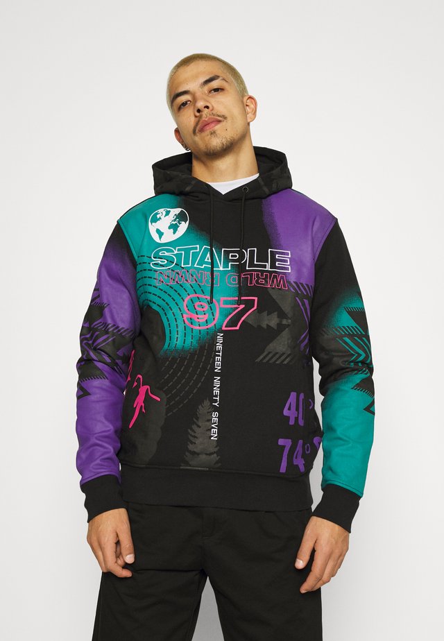 OUTDOOR AZTEC HOODIE UNISEX  - Kapuzenpullover - black