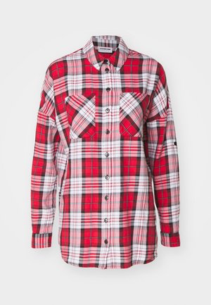 NMERIK OVERSIZE - Bluza z gumbi - savvy red