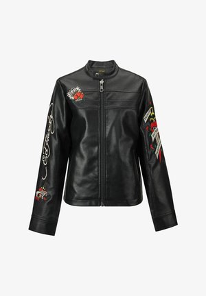 Ed Hardy DEATH OR GLORY - Leather jacket - black