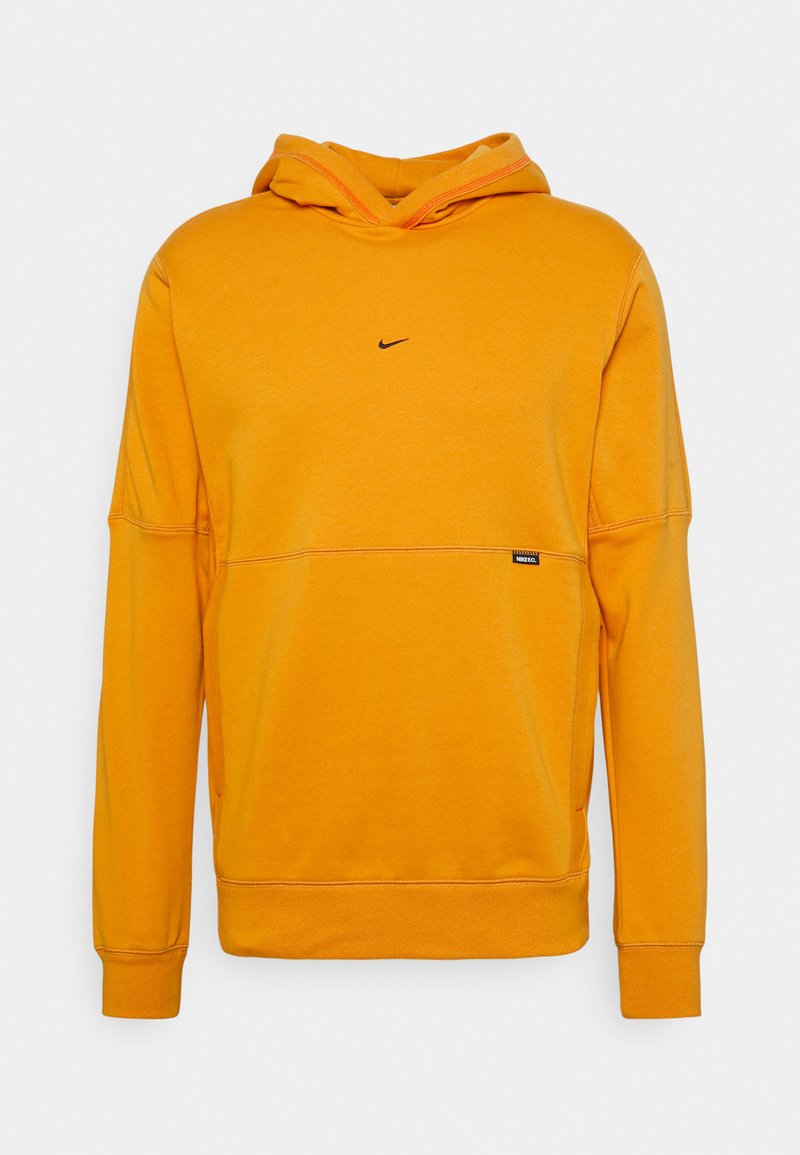 Nike Performance FC HOODIE - Felpa con cappuccio - light curry/habanero red/black