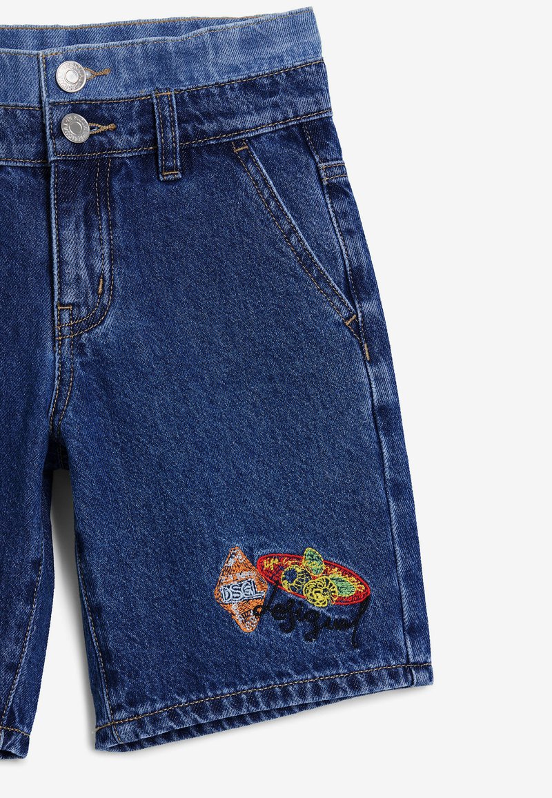 Short Jeans Désigual Femme, Bleu Brodé, Taille M/38, Neuf Avec étiquettes