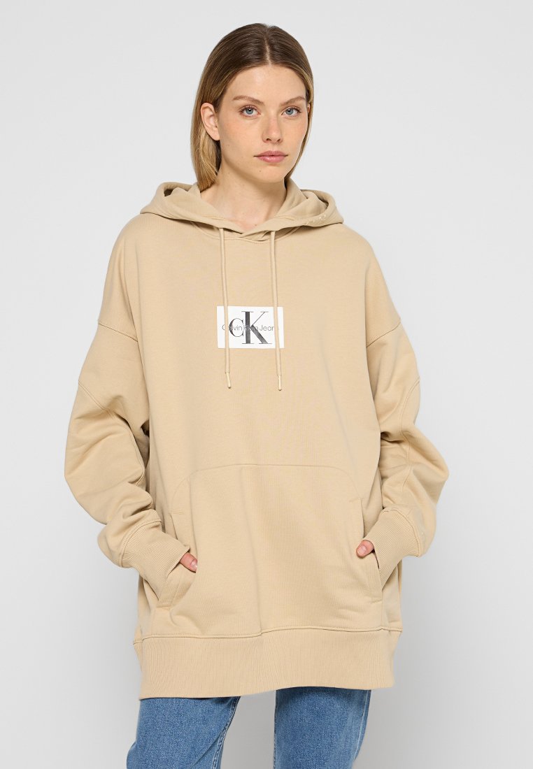 Calvin Klein Jeans Hoodie zandkleur