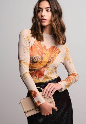 Bluză - orange floral print