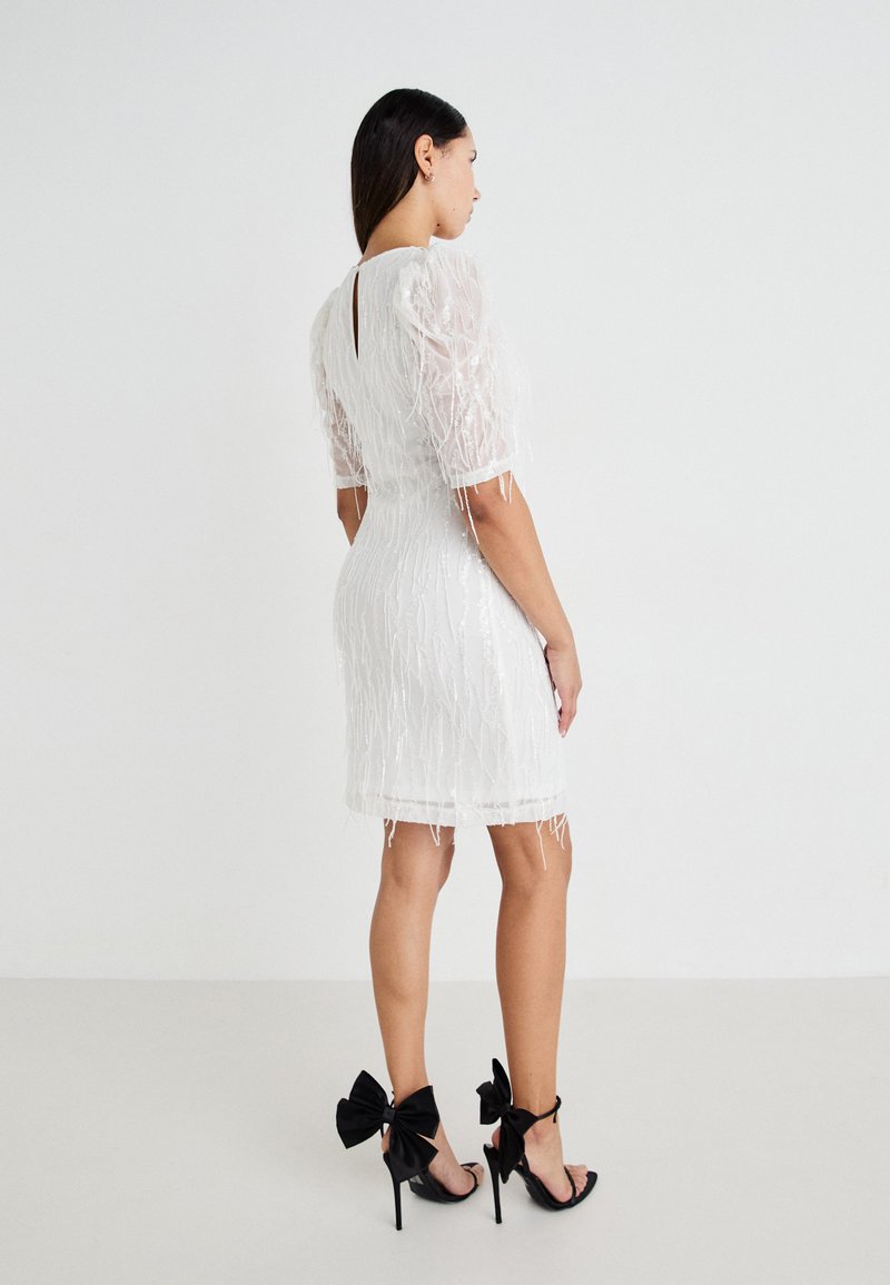 YAS YASBOLINA SHORT DRESS - Cocktail dress / Party dress - star white/white  - Zalando.co.uk