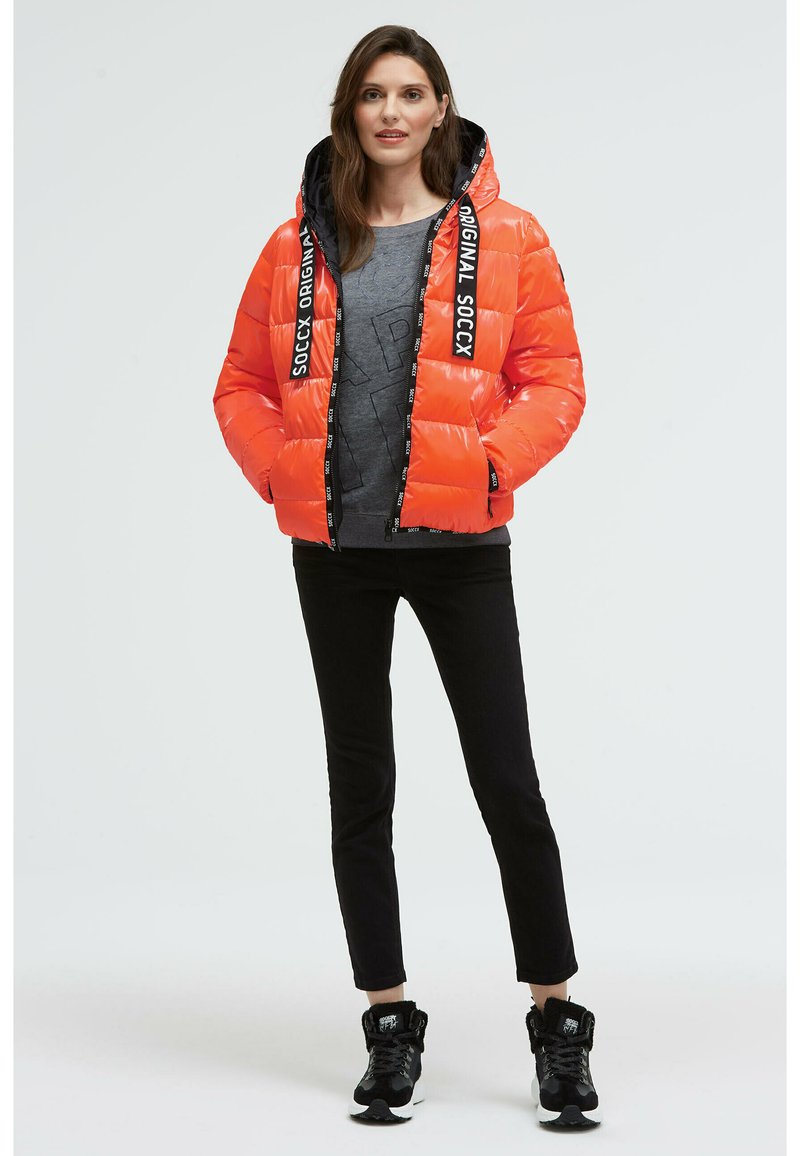 Veste Hiver Femme SOCCX - Taille 38/M (XS) - Couleur Orange Clair - Occasion Très Bon État