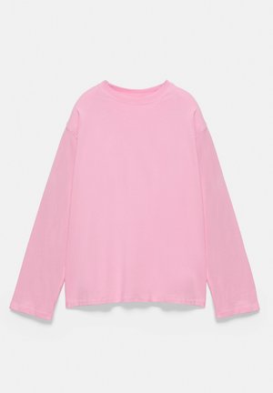 PULL&BEAR, OVERSIZED LONG-SLEEVED T-SHIRT - T-SHIRT - T-shirt à manches longues - pink