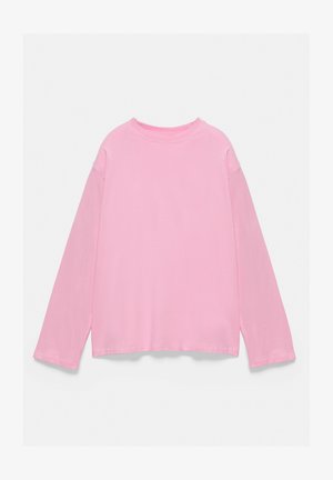 PULL&BEAR, OVERSIZED LONG-SLEEVED T-SHIRT - T-SHIRT - T-shirt à manches longues - pink