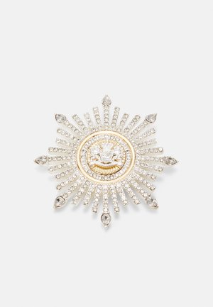 BOX PIN CREST BURST - Brosje - silver-coloured/gold-coloured