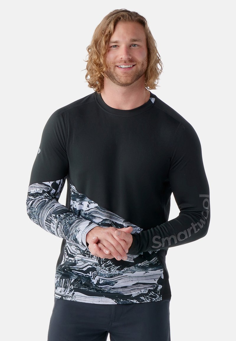 Smartwool MOUNTAIN BIKE LONG SLEEVE Maillot de cycliste black marble giants/noir ZALANDO.FR