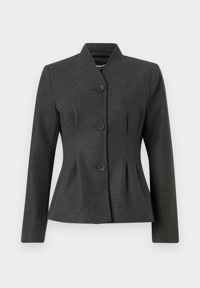 Only Blazer donkergrijs gemêleerd