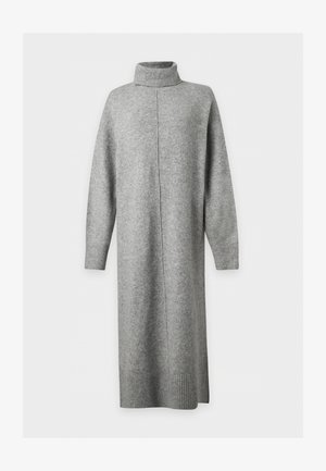 Pieces, PCMALOU ROLLNECK - Gebreide jurk - medium grey melange
