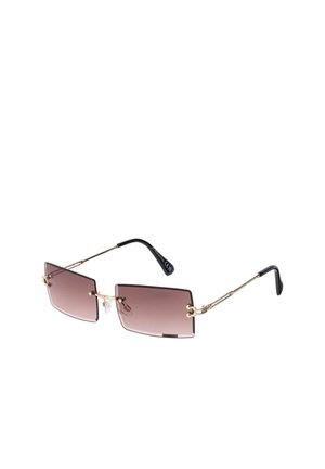 MODERNE UNISEX RECHTECKIG - Sunglasses - braun