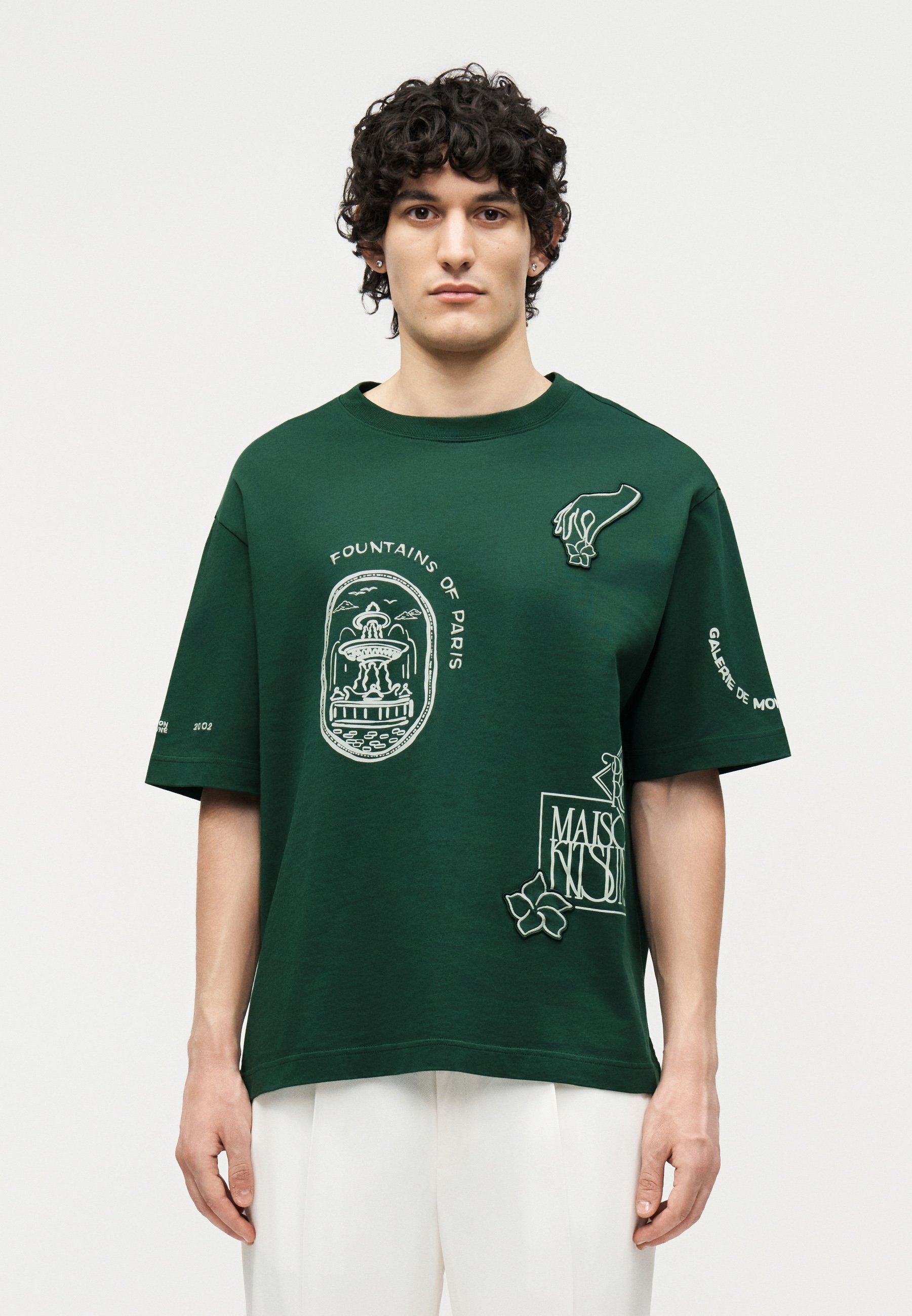 Maison Kitsuné ART NOUVEAU STAMPS OVERSIZE - Print T-shirt