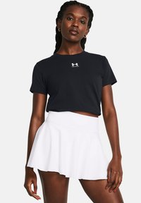 Under Armour - CAMPUS CORE  - Sports T-shirt - black white Thumbnail Image 1