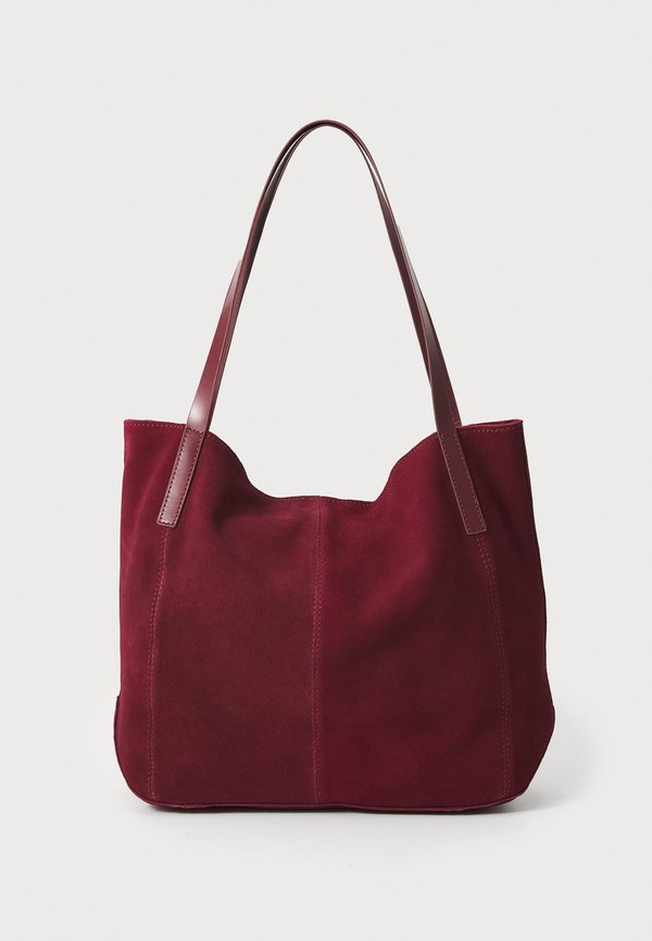 LEATHER - Tote bag - bordeaux