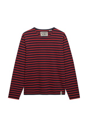 Superdry & Co, SUPERDRY THE MERCHANT STORE - STRIPE LONG SLEEVE TOP.. - Langærmet T-shirt - french navy red stripe