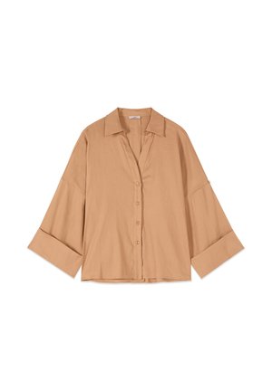 Oltre, CAMICIA BOXY - Skjortebluser - beige