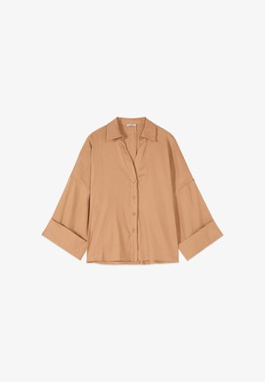 Oltre, CAMICIA BOXY - Skjortebluser - beige
