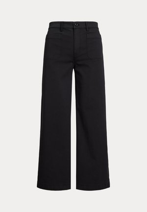 Lauren Ralph Lauren, STRETCH CHINO WIDE LEG CROPPED PANT - Bukser - black