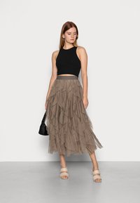 ONLY ONLSKY SKIRT - Saia evasé - walnut