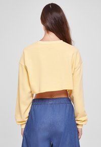 Urban Classics CROPPED FLOWER EMBROIDERY TERRY CREW - Mikina - vintagesun
