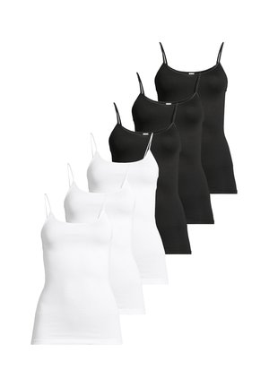 6 PACK - Undertrøjer - weiß/schwarz
