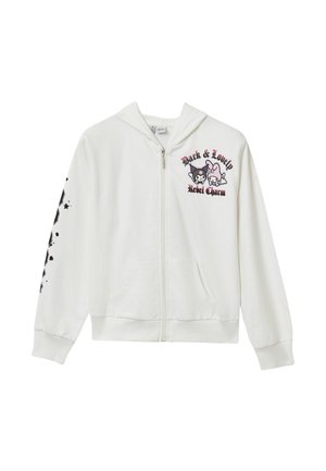 Calliope, FELPA CON STAMPA - Felpa con zip - bianco lana