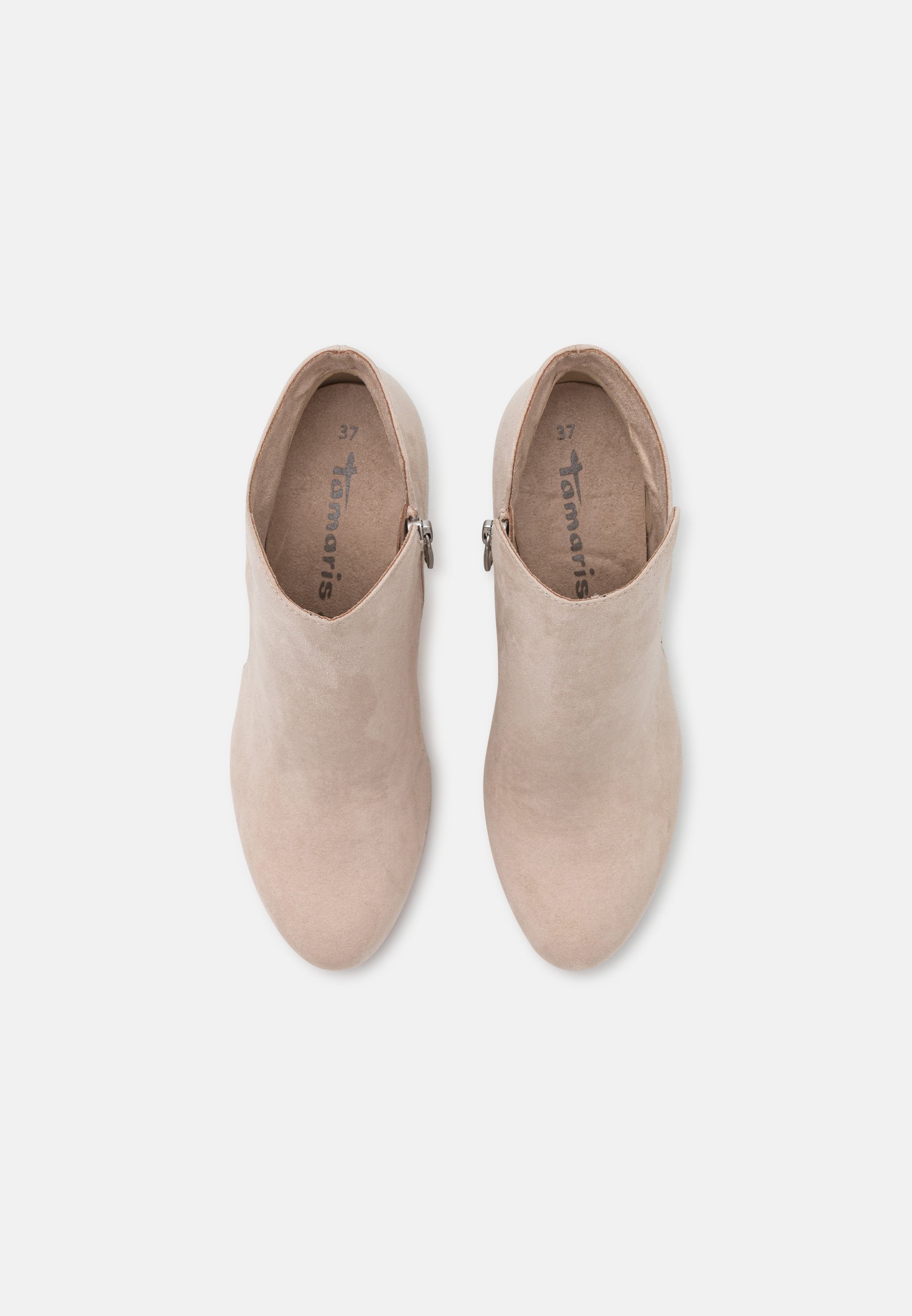 Tamaris Enkellaarsjes met hoge hak - ivory/crème - Zalando.nl