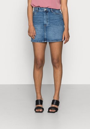 ONLROSE LIFE ASHAPE - Minirok - medium blue denim