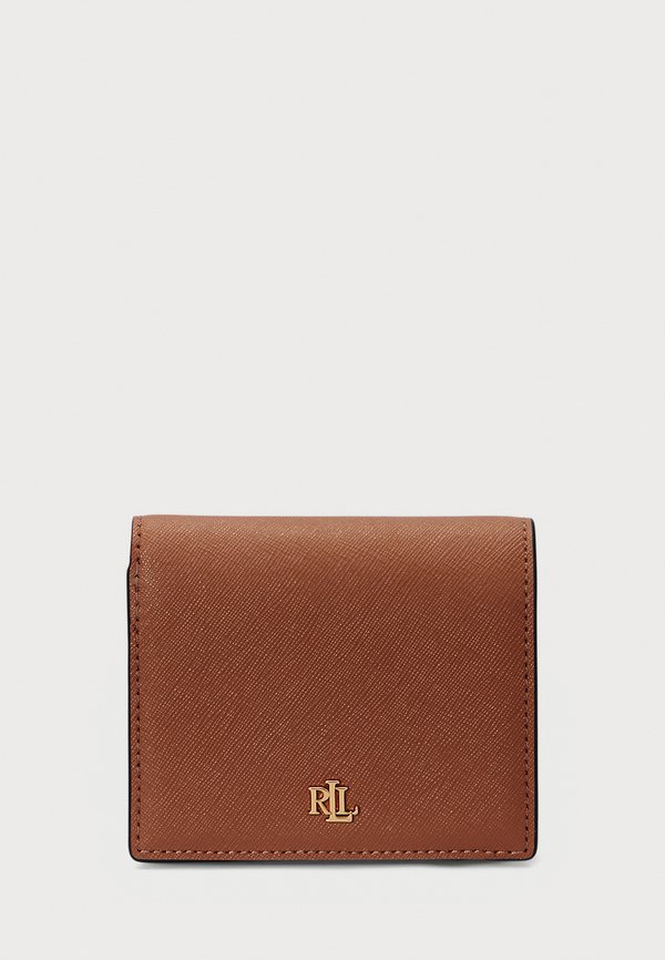 CROSSHATCH LEATHER COMPACT WALLET - Wallet - lauren tan