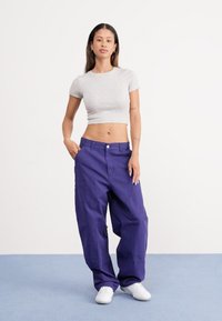Carhartt WIP BRANDON DOUBLE KNEE PANT - Cargobroek - aura rinsed