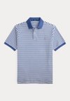 STRIPED MESH POLO SHIRT - Poloshirt - old royal/white