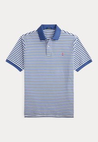 STRIPED MESH POLO SHIRT - Pikeepaita - old royal/white