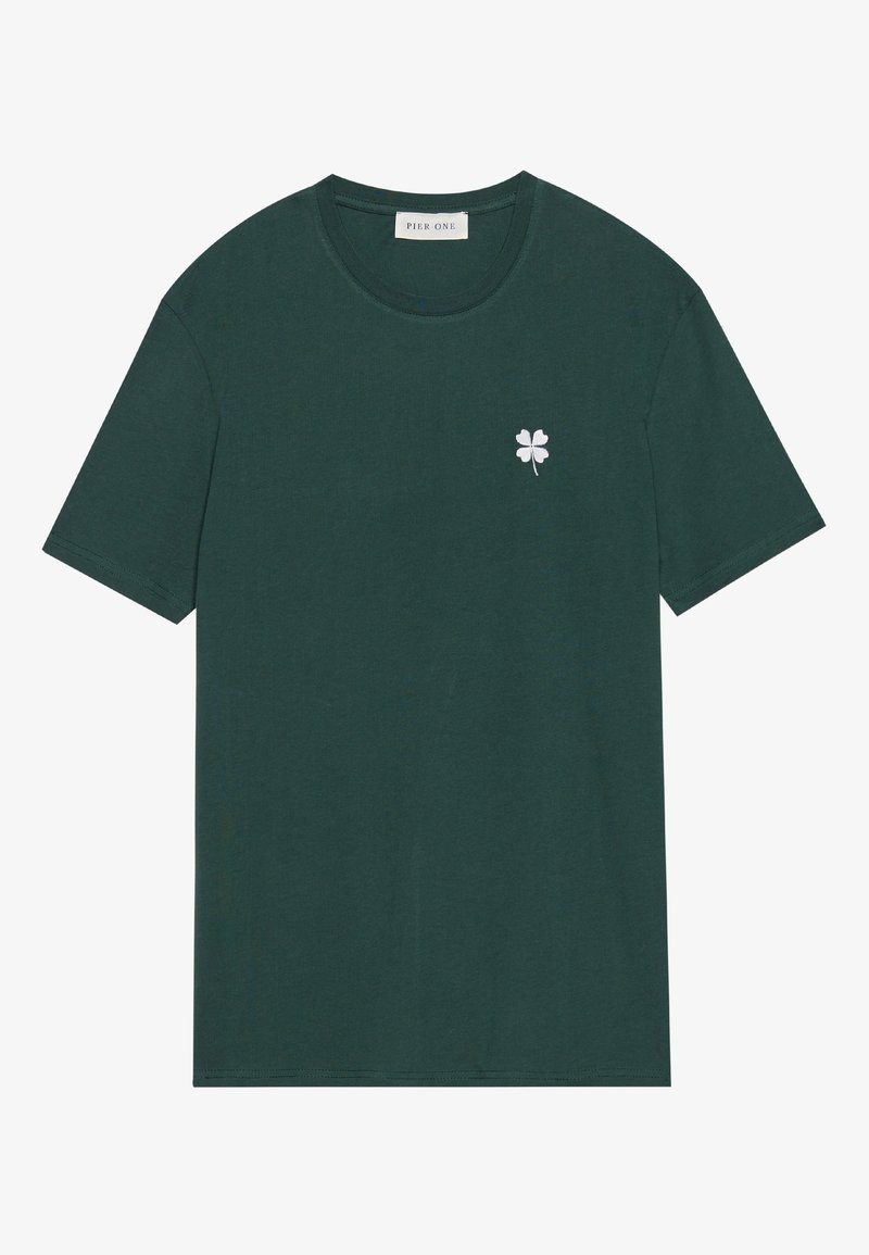 Pier One T-shirt basic donkergroen Pier One T-shirt basic donkergroen