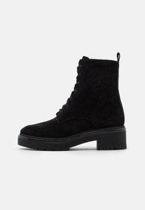 Platform ankle boots - black
