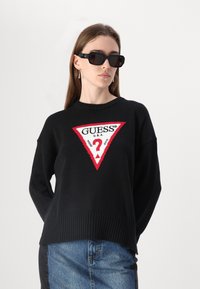 Guess Jeans BIG TRIANGL - Maglione - jet black
