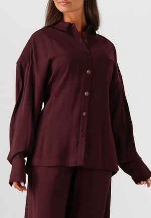 Button-down blouse - dark fudge