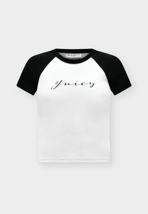 Juicy Couture, CONTRAST TEE - Тениска с щампа - white